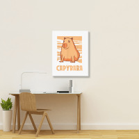 Capybara South American Rodent   Respect The Capybara T Shirt Portrait Canvas Print | Artistshot