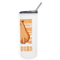 Capybara South American Rodent   Respect The Capybara T Shirt Skinny Tumbler | Artistshot