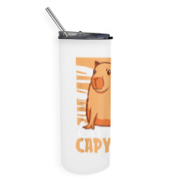 Capybara South American Rodent   Respect The Capybara T Shirt Skinny Tumbler | Artistshot