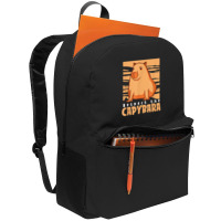 Capybara South American Rodent   Respect The Capybara T Shirt Backpack | Artistshot