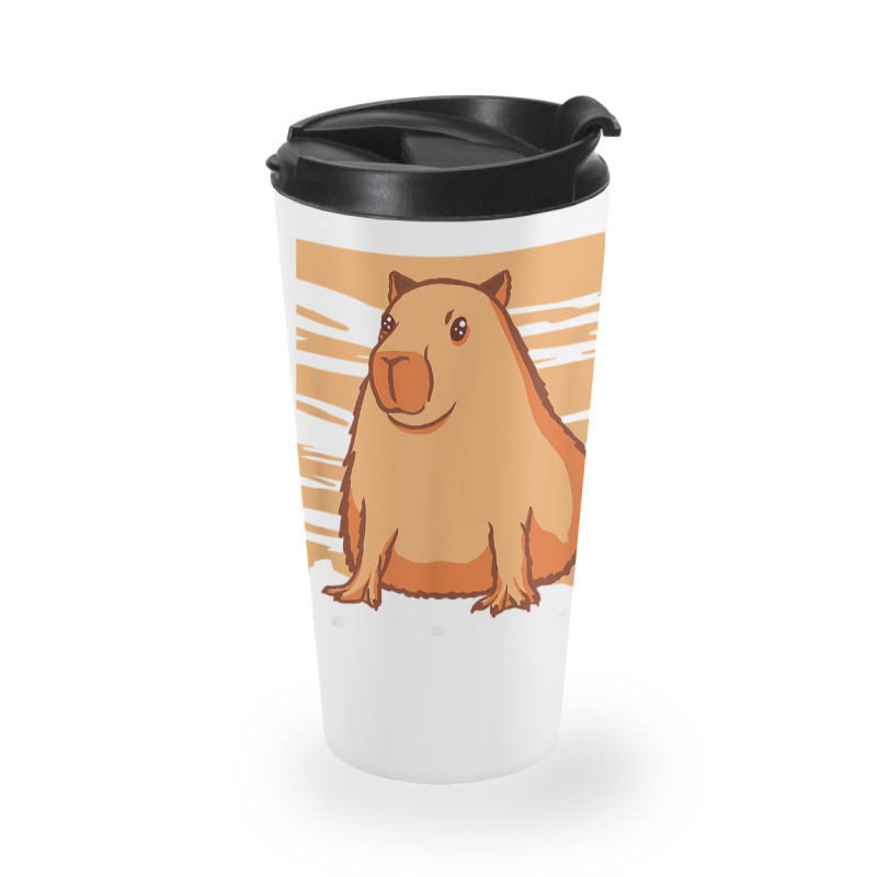 Capybara South American Rodent   Respect The Capybara T Shirt Travel Mug by lelalucin | Artistshot