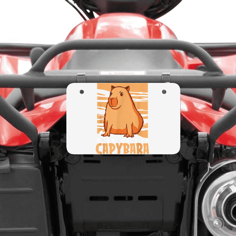 Capybara South American Rodent   Respect The Capybara T Shirt ATV License Plate by lelalucin | Artistshot