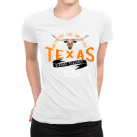 Womens Vintage Classic Style Texas Lone Star Longhorn Design V Neck T Ladies Fitted T-shirt | Artistshot