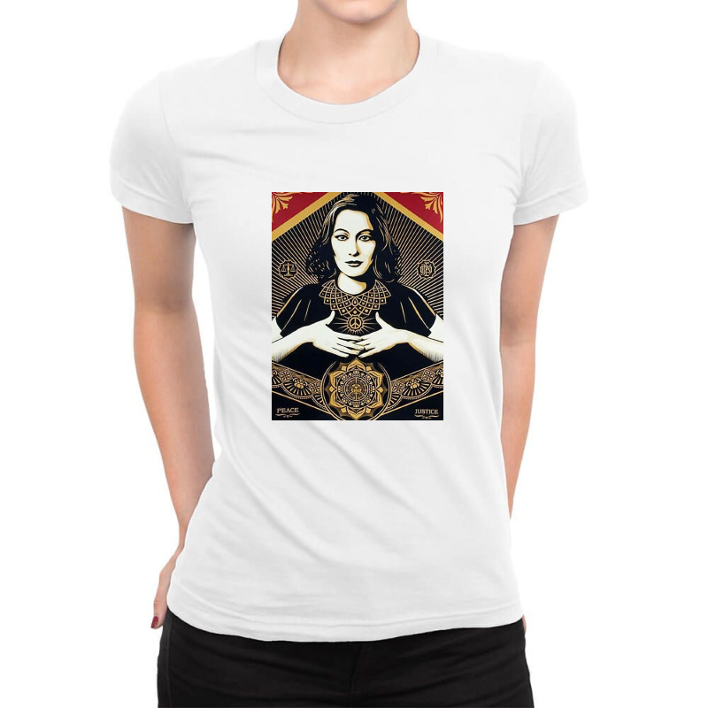 Peace Justice Ladies Fitted T-shirt | Artistshot