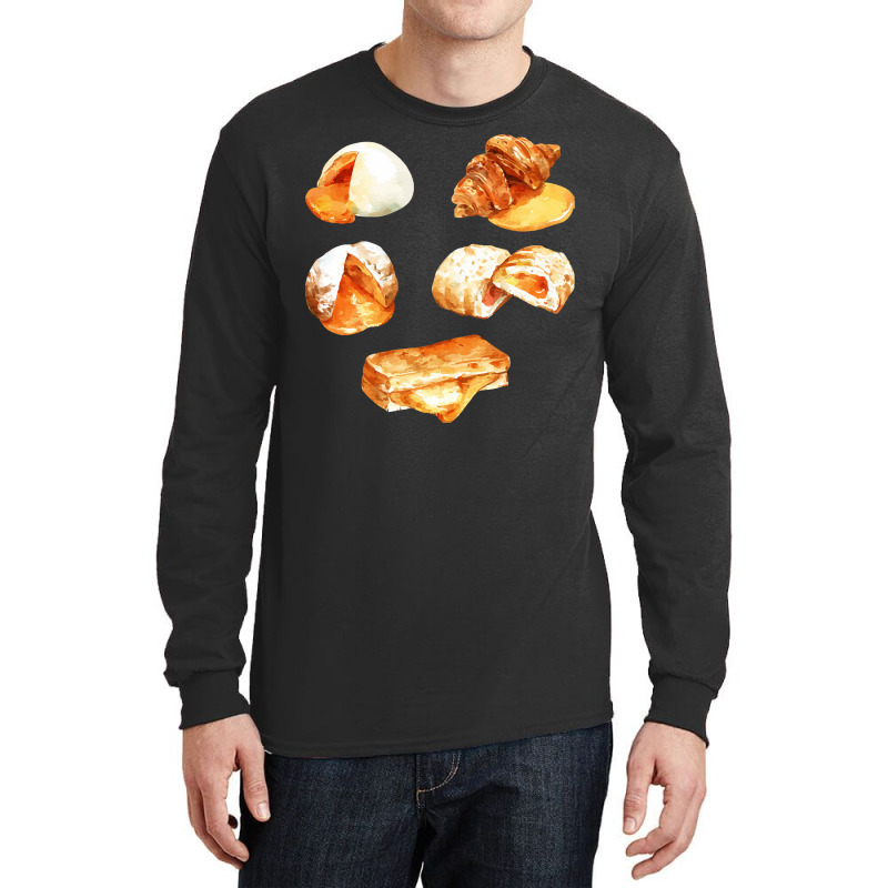 Chinese Food Lover T  Shirt Salted Egg Custard Pastries T  Shirt Long Sleeve Shirts | Artistshot