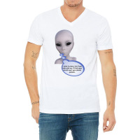 Funny Meme Mad Alien Cartoon Funny Character Meme T-shirt V-neck Tee | Artistshot