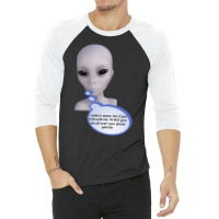 Funny Meme Mad Alien Cartoon Funny Character Meme T-shirt 3/4 Sleeve Shirt | Artistshot