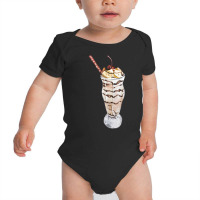 Chocolate Banana Vanilla Sundae T  Shirt Banana Chocolate Milkshake Wi Baby Bodysuit | Artistshot