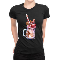 Chocolate Strawberry Milkshake T  Shirt Chocolate Strawberry Overshake Ladies Fitted T-shirt | Artistshot