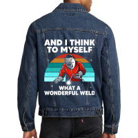 Welder Best Welding Art Arc Welder Pipeliner Ironworker Men Denim Jacket | Artistshot