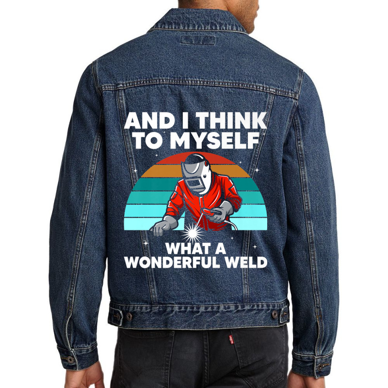 Welder Best Welding Art Arc Welder Pipeliner Ironworker Men Denim Jacket | Artistshot