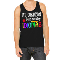 Mi Corazon Late En Dos Idiomas Bilingual T Shirt Tank Top | Artistshot