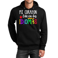 Mi Corazon Late En Dos Idiomas Bilingual T Shirt Unisex Hoodie | Artistshot