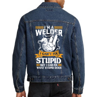 Welder Cool Welding Art For Welder Iron Worker Pipeliner 478 Men Denim Jacket | Artistshot