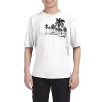 Nature Beauty Beach Mountain Palm Tree   Ocean Parasol Sea T Shirt Youth Tee | Artistshot