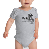 Nature Beauty Beach Mountain Palm Tree   Ocean Parasol Sea T Shirt Baby Bodysuit | Artistshot