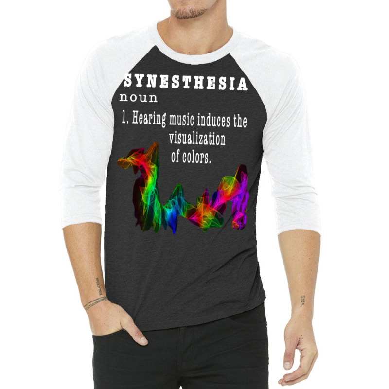 Synesthesia Music Sense Of Hearing Sounds In Colors Gift Sweatshirt 3/4 Sleeve Shirt | Artistshot