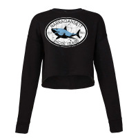 Narragansett Rhode Island Fishing Shark Fish Beach Vintage T Shirt Cropped Sweater | Artistshot