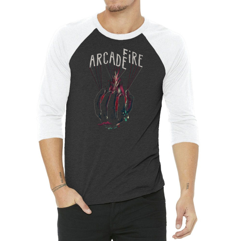 Arcade Fire Hand 3/4 Sleeve Shirt by kaaspi | Artistshot