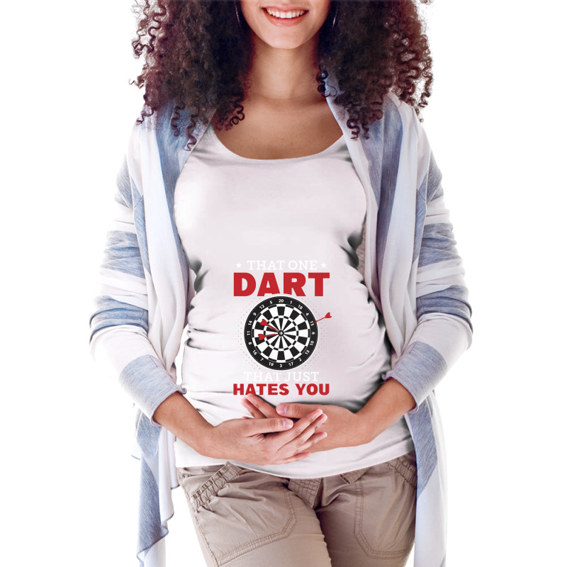 Funny Darts Problems Dartboard Fun Maternity Scoop Neck T-shirt by celanasubek | Artistshot