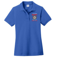 Funny Darts Problems Dartboard Fun Ladies Polo Shirt | Artistshot