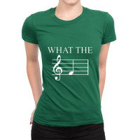 What The F Note Key Music Humor Gift Ladies Fitted T-shirt | Artistshot