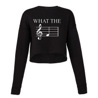 What The F Note Key Music Humor Gift Cropped Sweater | Artistshot