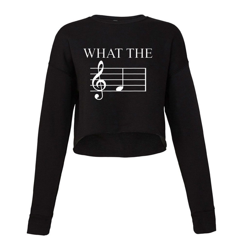 What The F Note Key Music Humor Gift Cropped Sweater by jeniperlopes | Artistshot