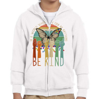 Be Kind Sign Language Hand Talking Teachers Autism Awareness Tank Top Youth Zipper Hoodie | Artistshot