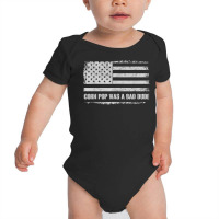 Corn Pop Was A Bad Dude Meme Vintage Us Flag T Shirt Baby Bodysuit | Artistshot