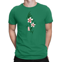 Abstract Flower With Butterflies T-shirt | Artistshot