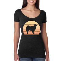 Icelandic T  Shirt Retro Sunset Icelandic Sheepdog T  Shirt Women's Triblend Scoop T-shirt | Artistshot