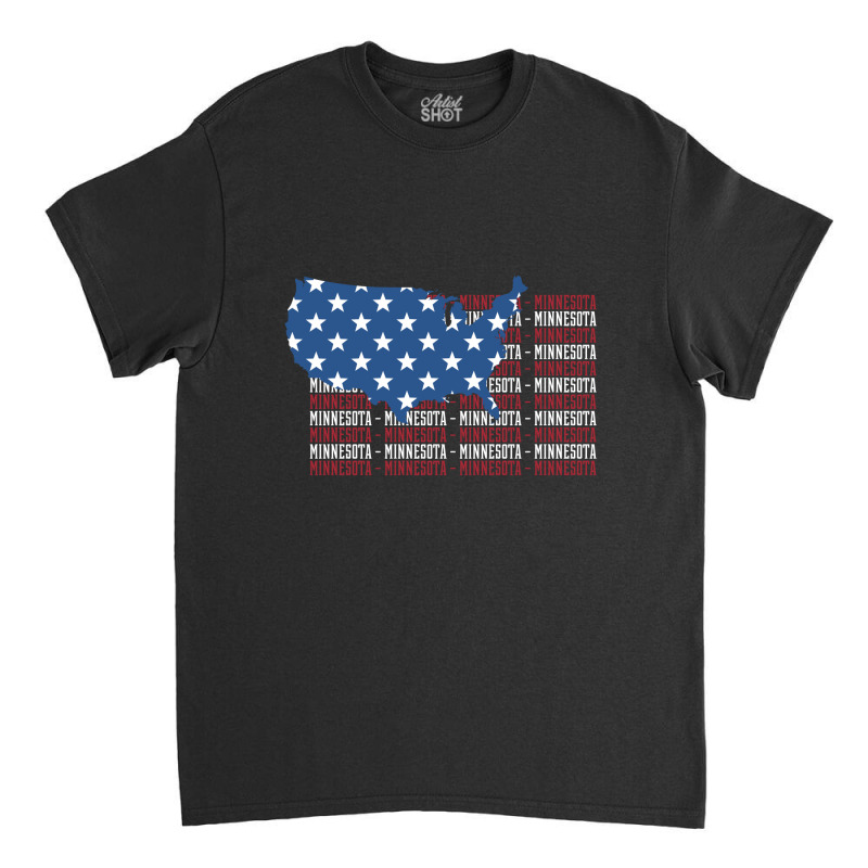 American Flag Minnesota City - Patriotic Gift Classic T-shirt | Artistshot