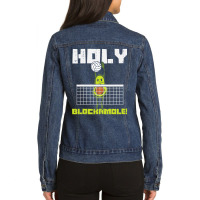 Holy Blockamole Avocado Volleyball Player Blocker Men Women T Shirt Ladies Denim Jacket | Artistshot