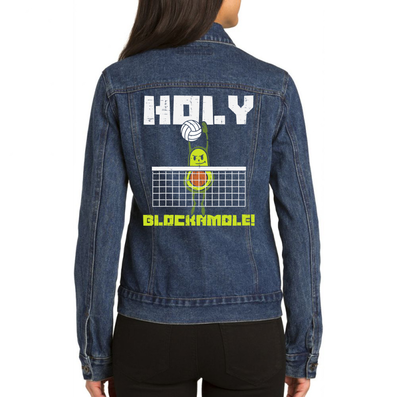 Holy Blockamole Avocado Volleyball Player Blocker Men Women T Shirt Ladies Denim Jacket by HUUY | Artistshot