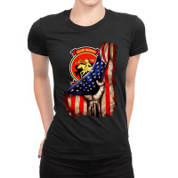 Strike Fighter Squadron 87 (vfa 87) American Flag Long Sleeve T Shirt Ladies Fitted T-shirt | Artistshot