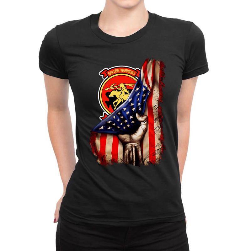 Strike Fighter Squadron 87 (vfa 87) American Flag Long Sleeve T Shirt Ladies Fitted T-Shirt by lelalucin | Artistshot