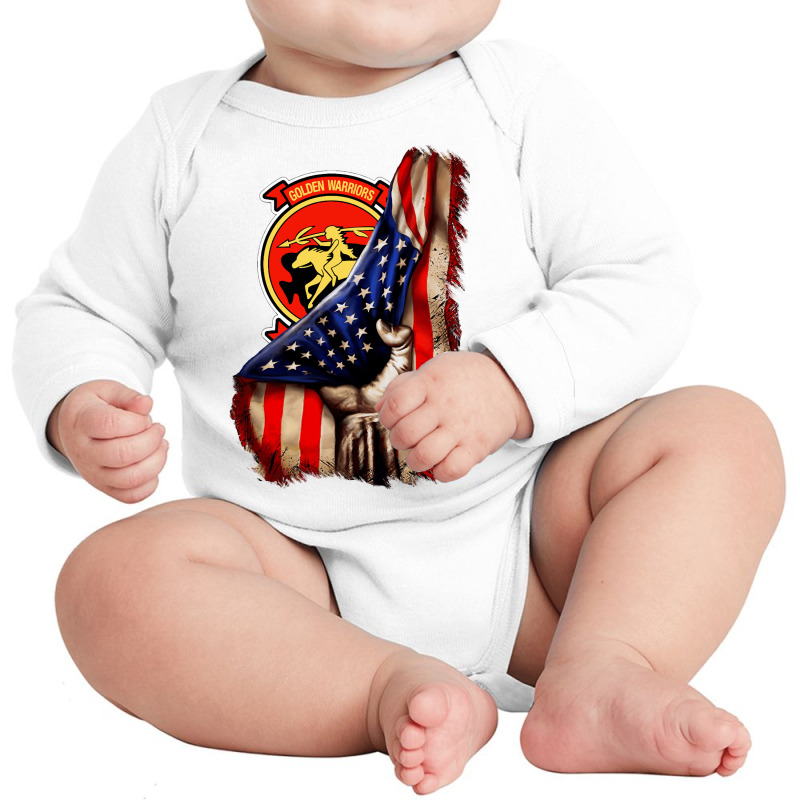 Strike Fighter Squadron 87 (vfa 87) American Flag Long Sleeve T Shirt Long Sleeve Baby Bodysuit by lelalucin | Artistshot