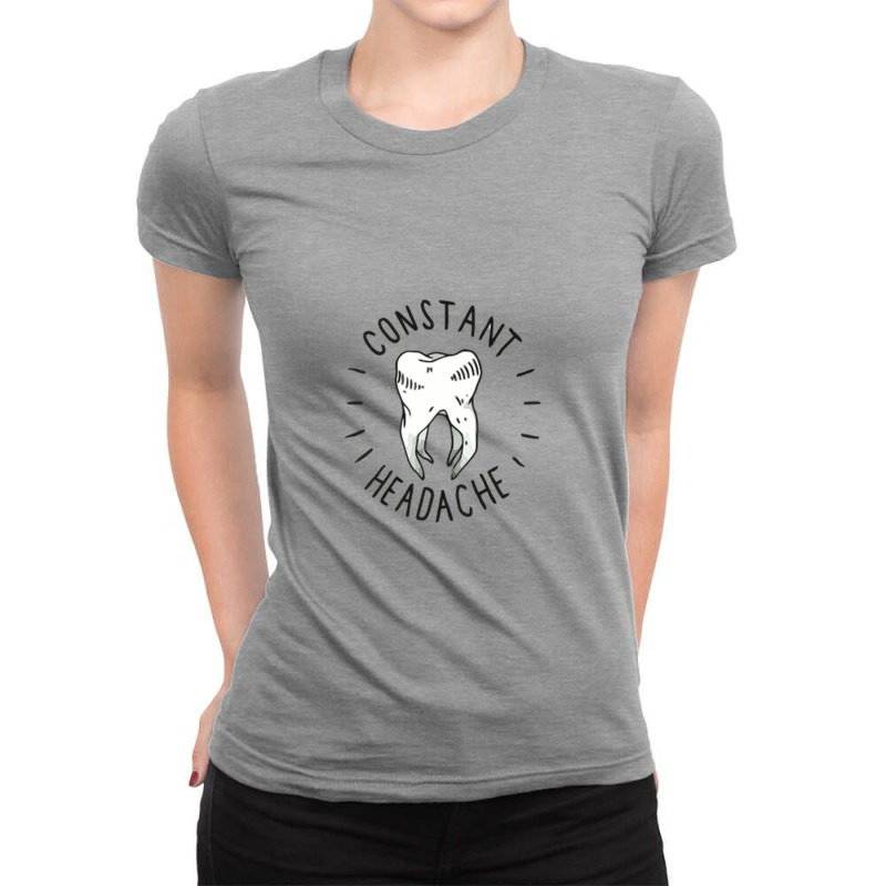 Constant Headache Ladies Fitted T-Shirt by billy art | Artistshot