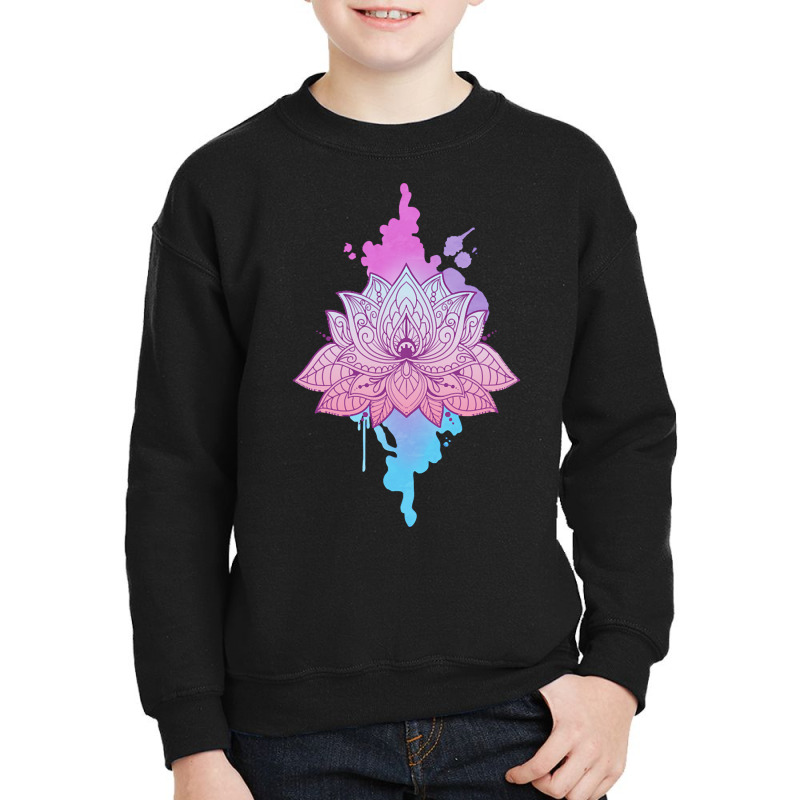 Mandala Lotus T  Shirt Asanas Mandala Lotus Mantra T  Shirt Youth Sweatshirt by elephantjellyfish | Artistshot