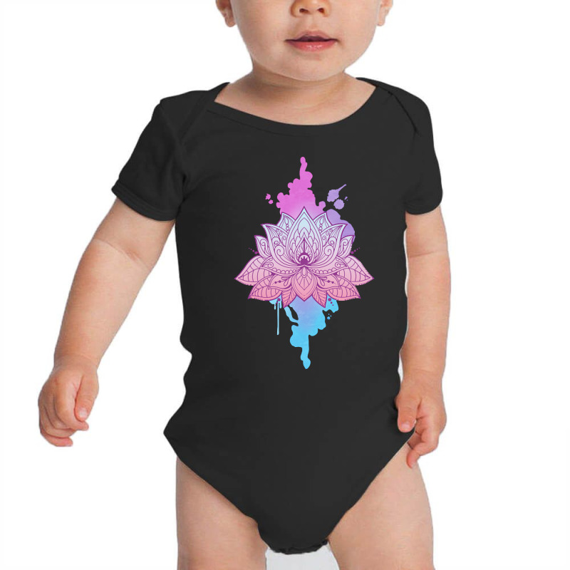 Mandala Lotus T  Shirt Asanas Mandala Lotus Mantra T  Shirt Baby Bodysuit by elephantjellyfish | Artistshot