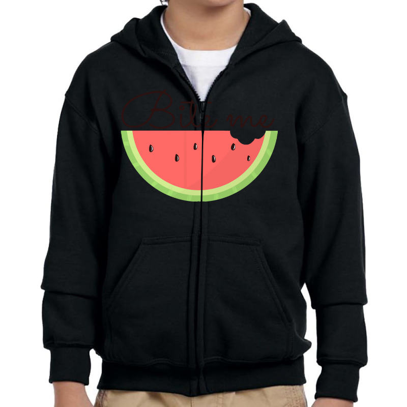 Bite Me T  Shirtwatermelon Bite Me T  Shirt Youth Zipper Hoodie by gunwalebloomers | Artistshot