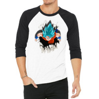 Dragon Ballz Saiyan Blue 3/4 Sleeve Shirt | Artistshot