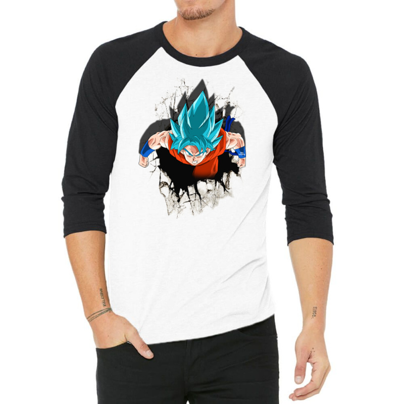 Dragon Ballz Saiyan Blue 3/4 Sleeve Shirt by kumalasiwi | Artistshot