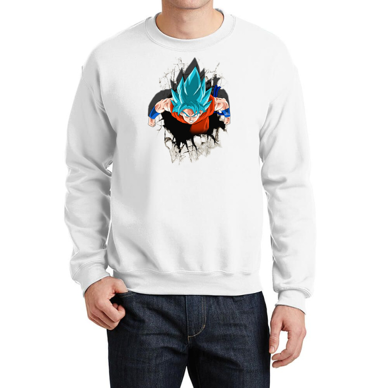 Dragon Ballz Saiyan Blue Crewneck Sweatshirt by kumalasiwi | Artistshot