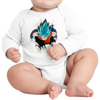 Dragon Ballz Saiyan Blue Long Sleeve Baby Bodysuit | Artistshot