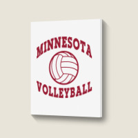 Minnesota Volleyball Classic Pullover Hoodie Portrait Canvas Print | Artistshot