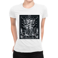 Hecate Tarot Card Triple Moon Goddess Witch Wiccan Pagan Ladies Fitted T-shirt | Artistshot