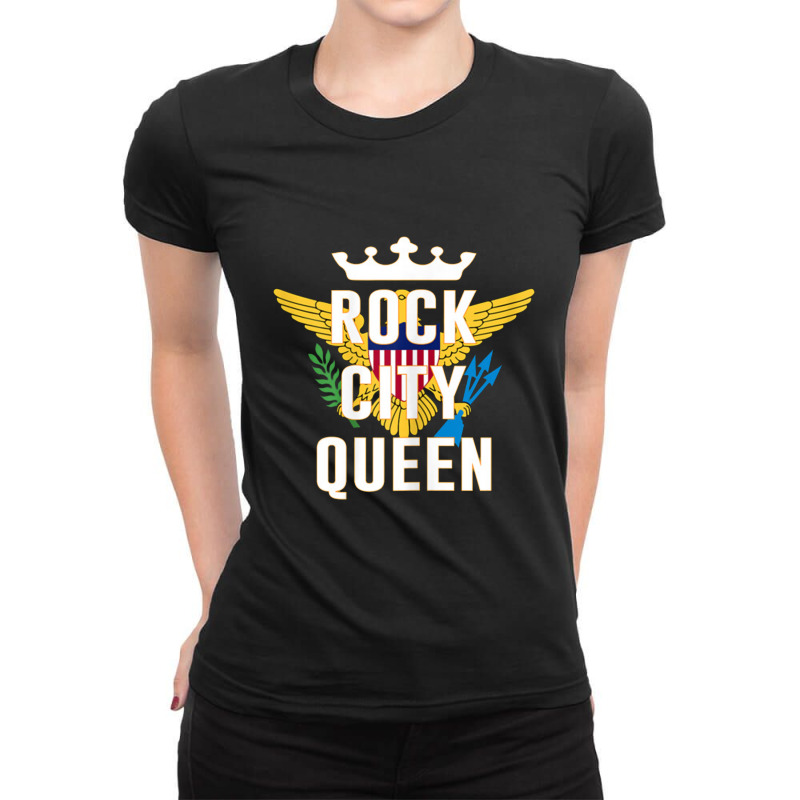 Womens Rock City St. Thomas Virgin Islands Usvi Ladies Fitted T-Shirt by jeniperlopes | Artistshot