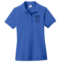 Writer Funny Noun Definition Book Author Novelist Poet Ladies Polo Shirt | Artistshot